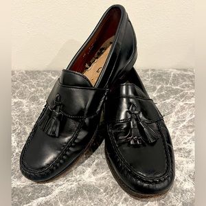 ALLEN EDMONDS MEN'S STOWE BLACK LEATHER TASSEL LOAFER DRESS SHOES